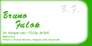 bruno fulop business card